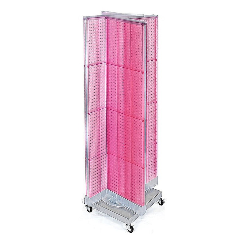 Azar Displays 16" x 60" Pegboard Floor Display Pinwheel, Pink (700422-PNK)