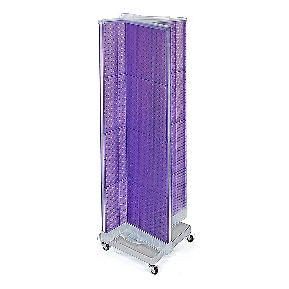 Azar Displays 16" x 60" Pegboard Floor Display Pinwheel Purple