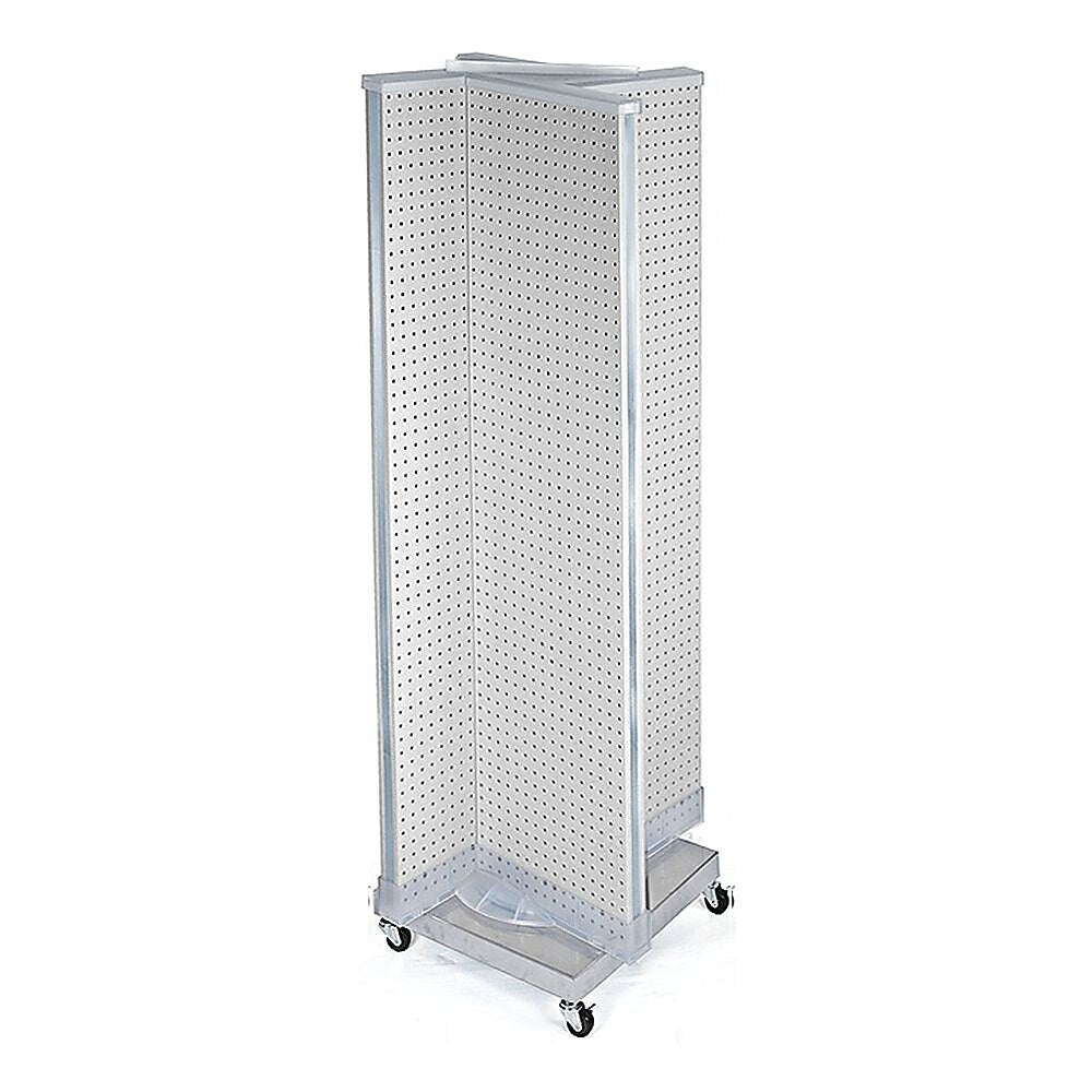 Azar Displays 16" x 60" Pegboard Floor Display Pinwheel White
