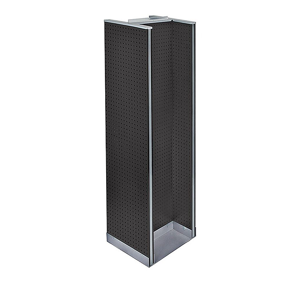Azar Displays 60" x 16" Pegboard Floor Display H-Spinner Black