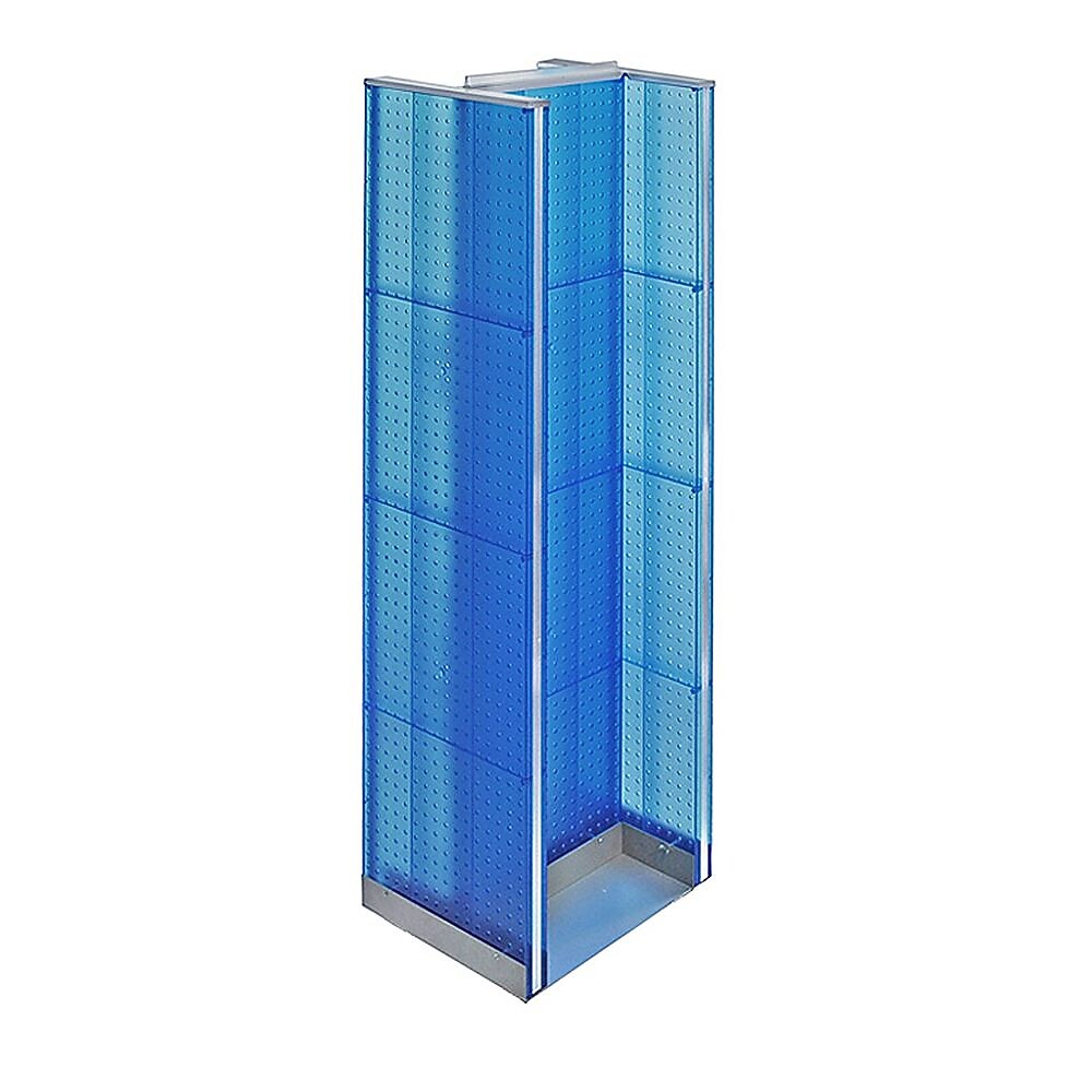 Azar Displays 60" x 16" Pegboard Floor Display H-Spinner Blue