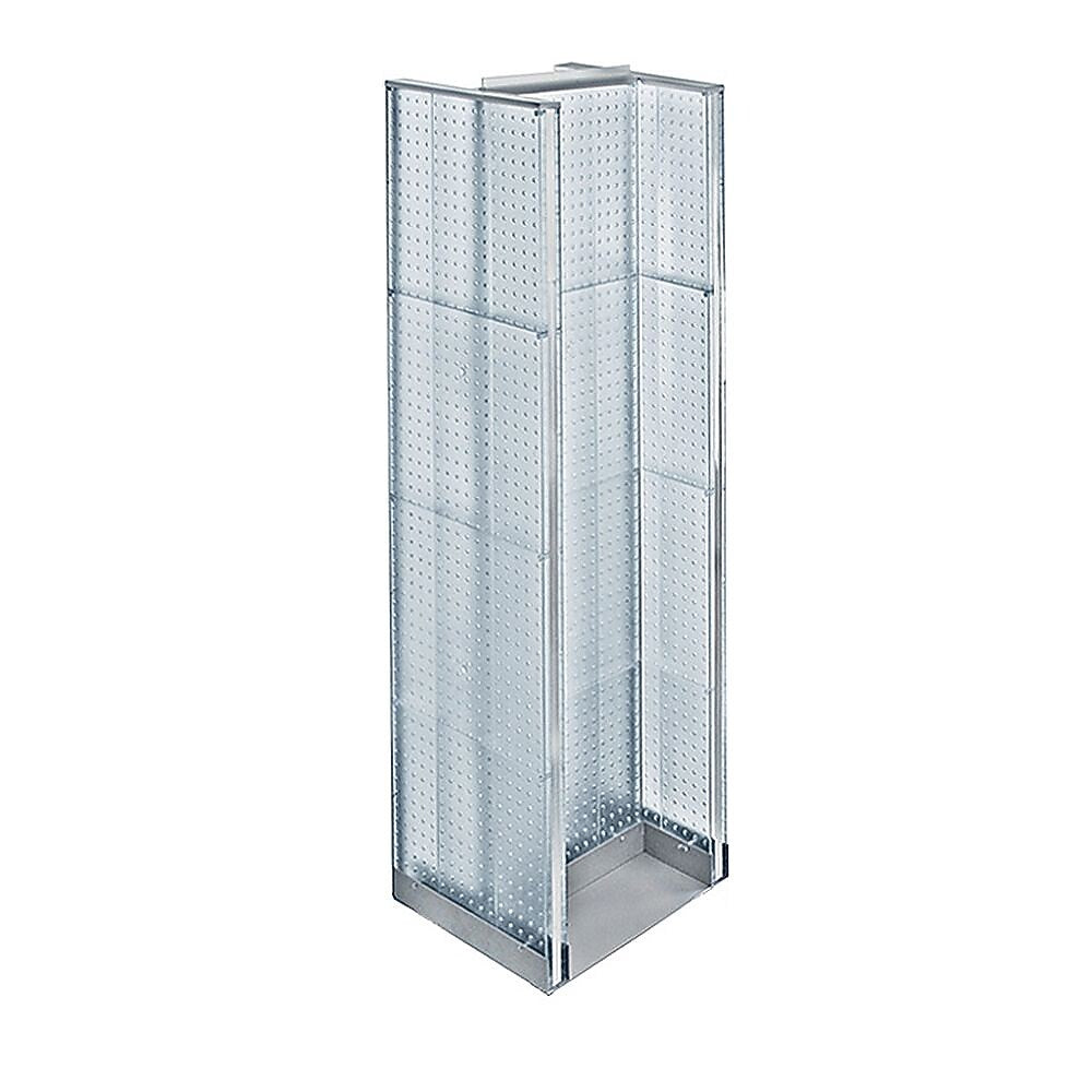 Azar Displays 60" x 16" Pegboard Floor Display H-Spinner Clear