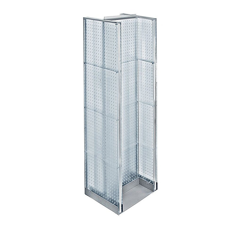 Azar Displays 60" x 16" Pegboard Floor Display H-Spinner Clear