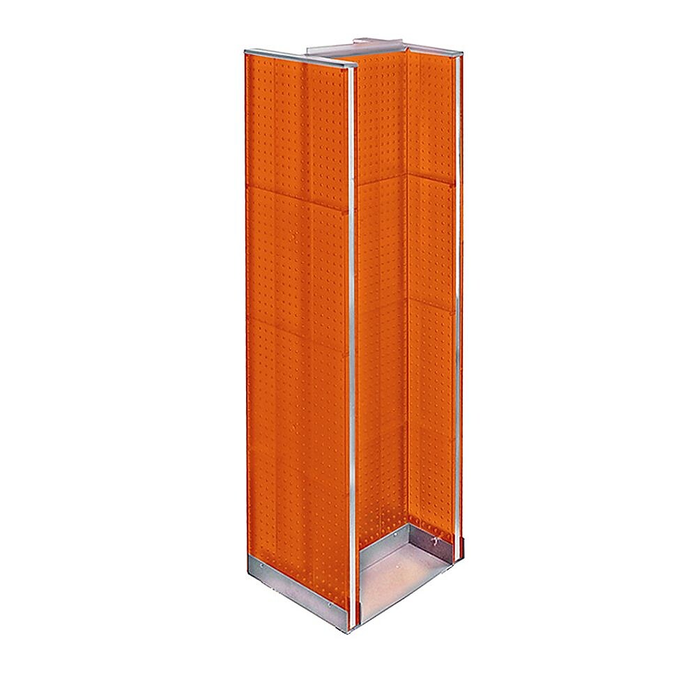 Azar Displays 60" x 16" Pegboard Floor Display H-Spinner Orange