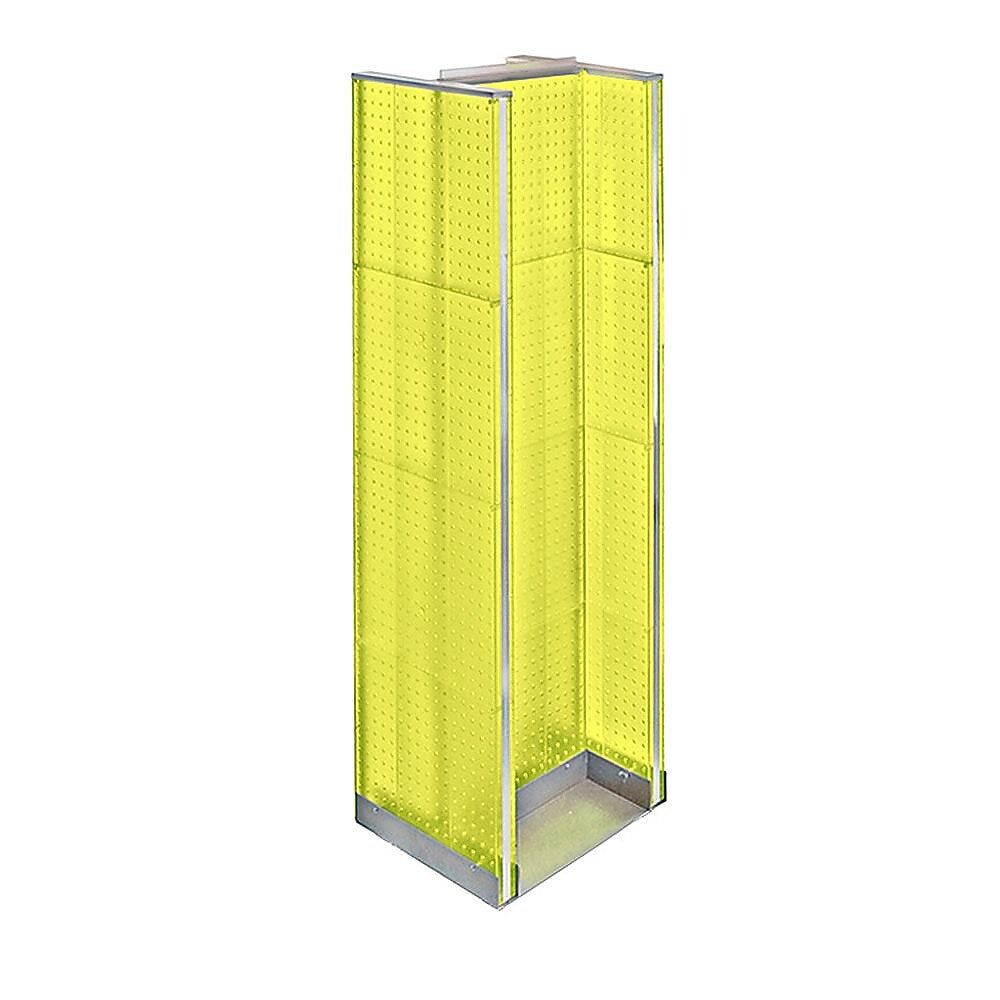 Azar Displays 60" x 16" Pegboard Floor Display H-Spinner Yellow
