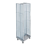 Azar Displays 16" x 60" Pegboard H-Unit Floor Display with Wheels, Clear (700431-CLR)