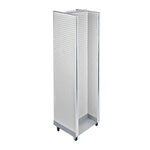 Azar Displays 16" x 60" Pegboard H-Unit Floor Display with Wheels, White (700431-WHT)