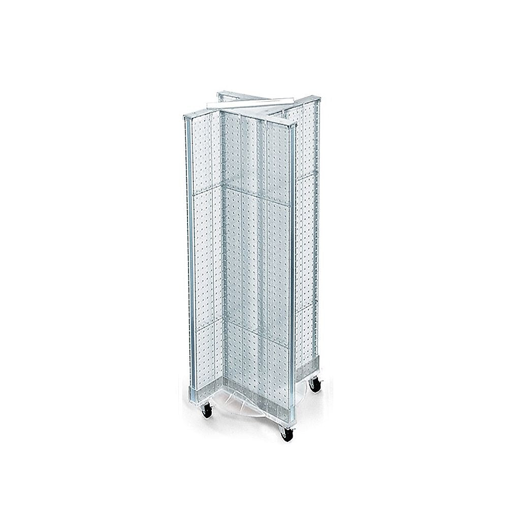 Azar Displays 13.5" x 44" Pegboard Pinwheel Unit Clear