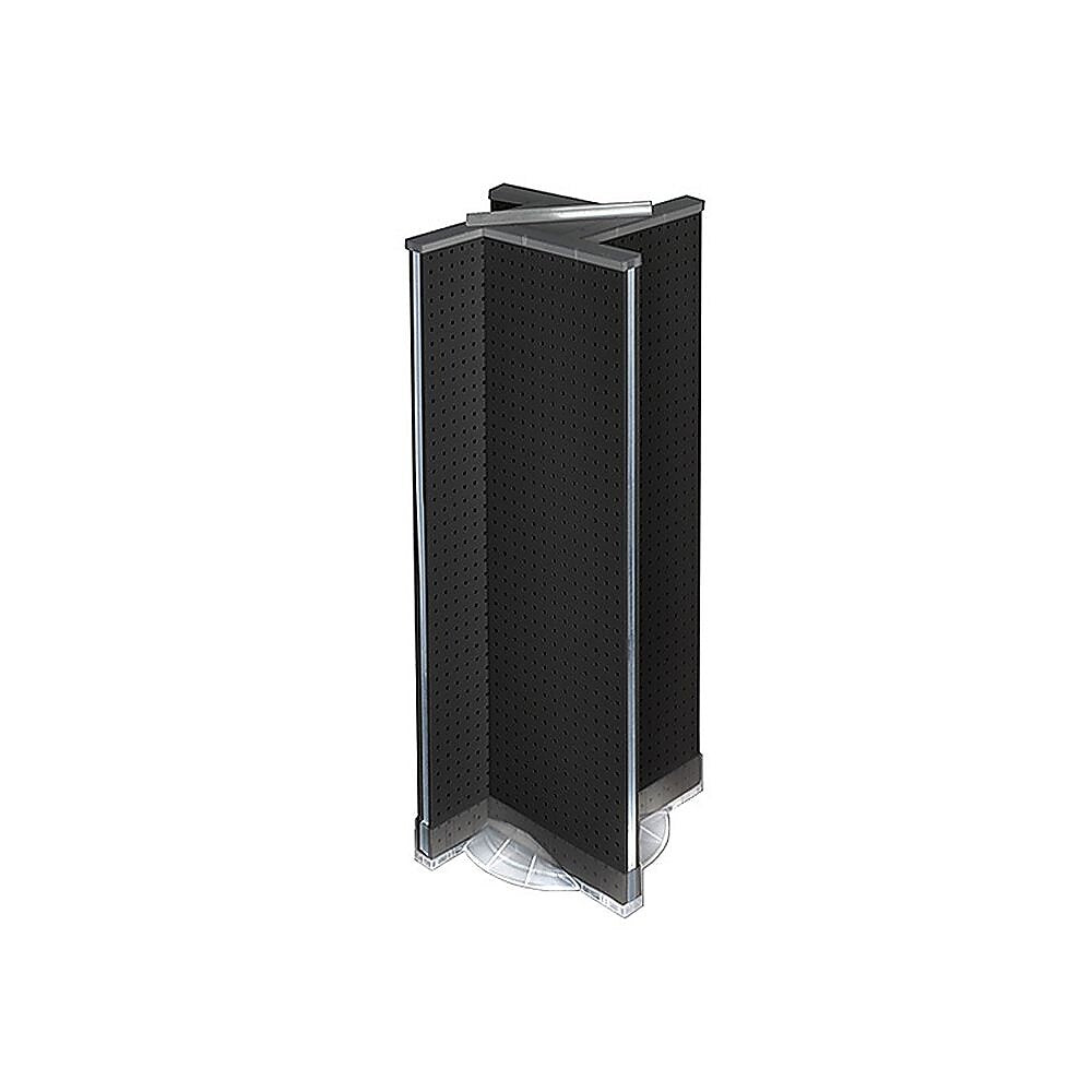 Azar Displays 13.5" x 44" Plastic Pegboard Pinwheel Unit Black