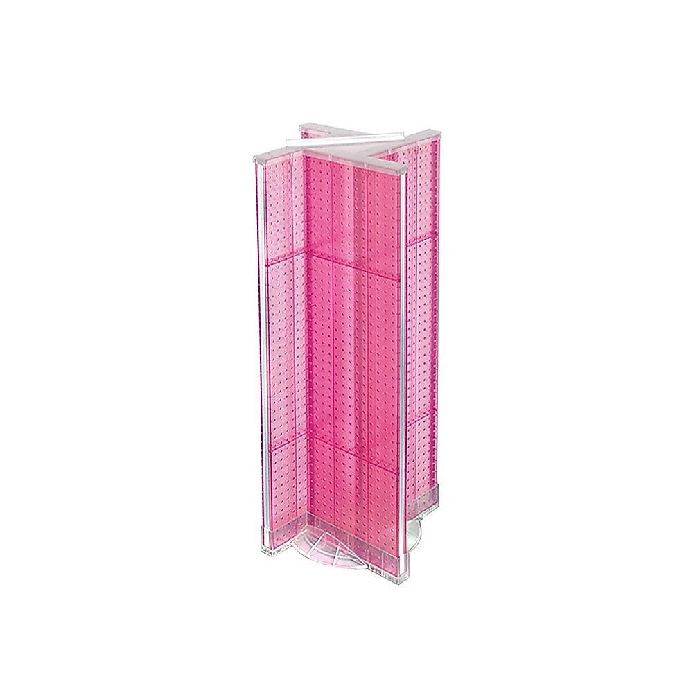 Azar Displays 13.5" x 44" Plastic Pegboard Pinwheel Unit, Pink (700444-PNK)