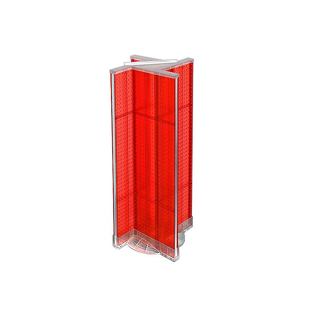 Azar Displays 13.5" x 44" Plastic Pegboard Pinwheel Unit Red