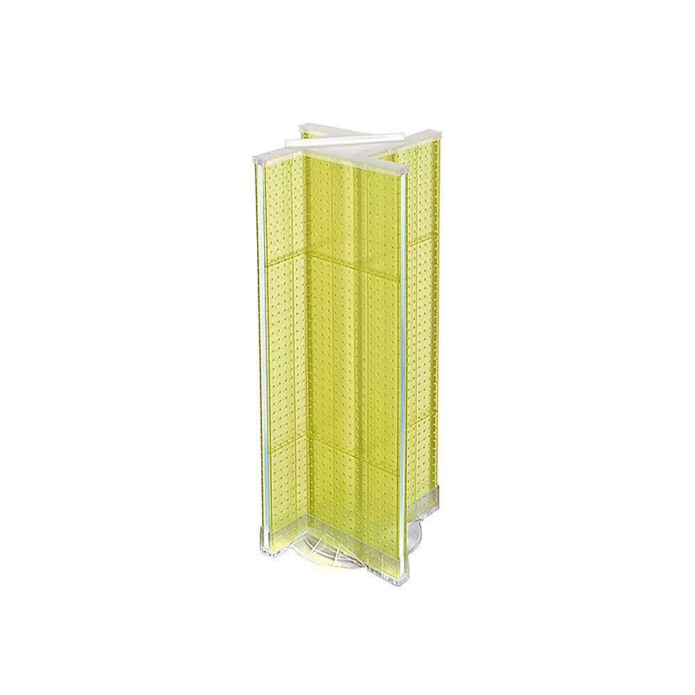 Azar Displays 13.5" x 44" Plastic Pegboard Pinwheel Unit, Yellow (700444-YEL)