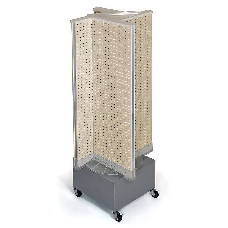 Azar Displays 13.5" x 54" Plastic Pegboard Floor Display Pinwheel Spinner Almond