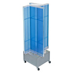 Azar Displays 13.5" x 54" Plastic Pegboard Floor Display Pinwheel Spinner Blue