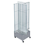 Azar Displays 13.5" x 54" Plastic Pegboard Floor Display Pinwheel Spinner Clear