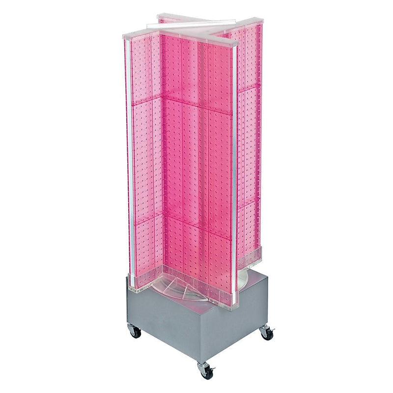Azar 54 x 13.5-inch Pink Pegboard Floor Display Pinwheel Spinner