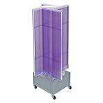 Azar Displays 13.5" x 54" Plastic Pegboard Floor Display Pinwheel Spinner Purple