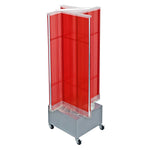 Azar Displays 13.5" x 54" Plastic Pegboard Floor Display Pinwheel Spinner Red