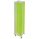 Azar Displays 13.5" x 60" Plastic Pegboard Floor Display Pinwheel, Green (700461-GRE)