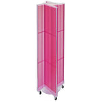 Azar Displays 13.5" x 60" Acrylic Pegboard Floor Display Pinwheel Pink