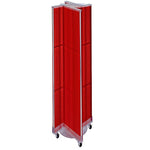Azar Displays 13.5" x 60" Plastic Pegboard Floor Display Pinwheel Red