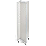 Azar Displays 13.5" x 60" Plastic Pegboard Floor Display Pinwheel, White (700461-WHT)