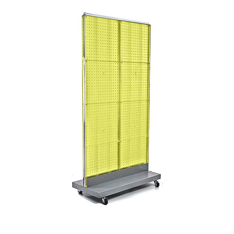 Azar Displays 32" x 60" Pegboard Floor Stand Yellow