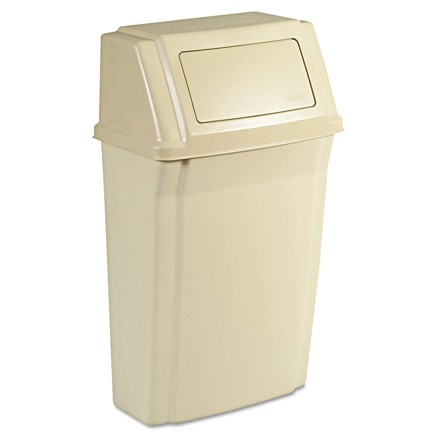 Rubbermaid® Commercial Slim Jim® Wall Mounted Container, Beige, 15 gal