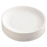 AJM 9" Dia Round Paper Plate , White , 1000/Pack