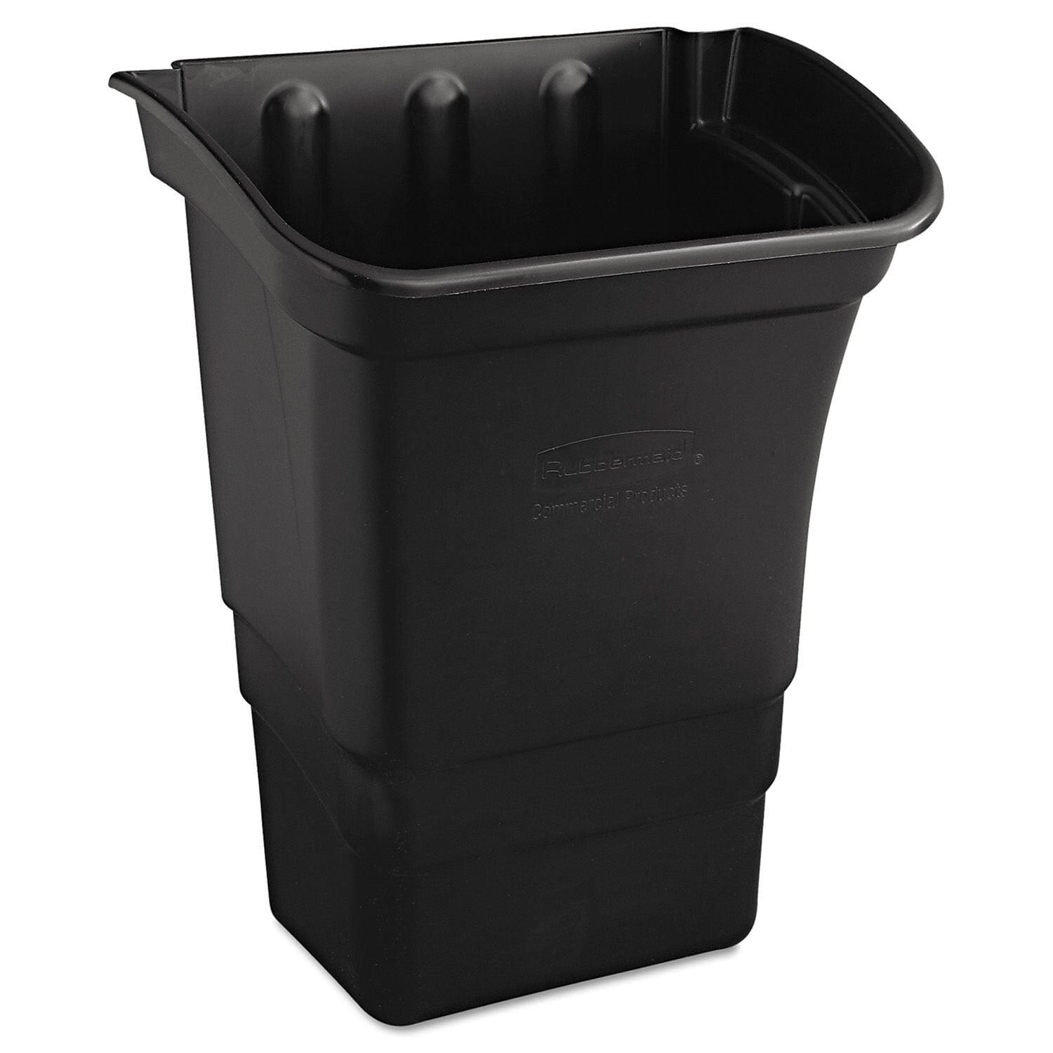 Rubbermaid Commercial Refuse Bin, Black, 8 gal, 2/Pack