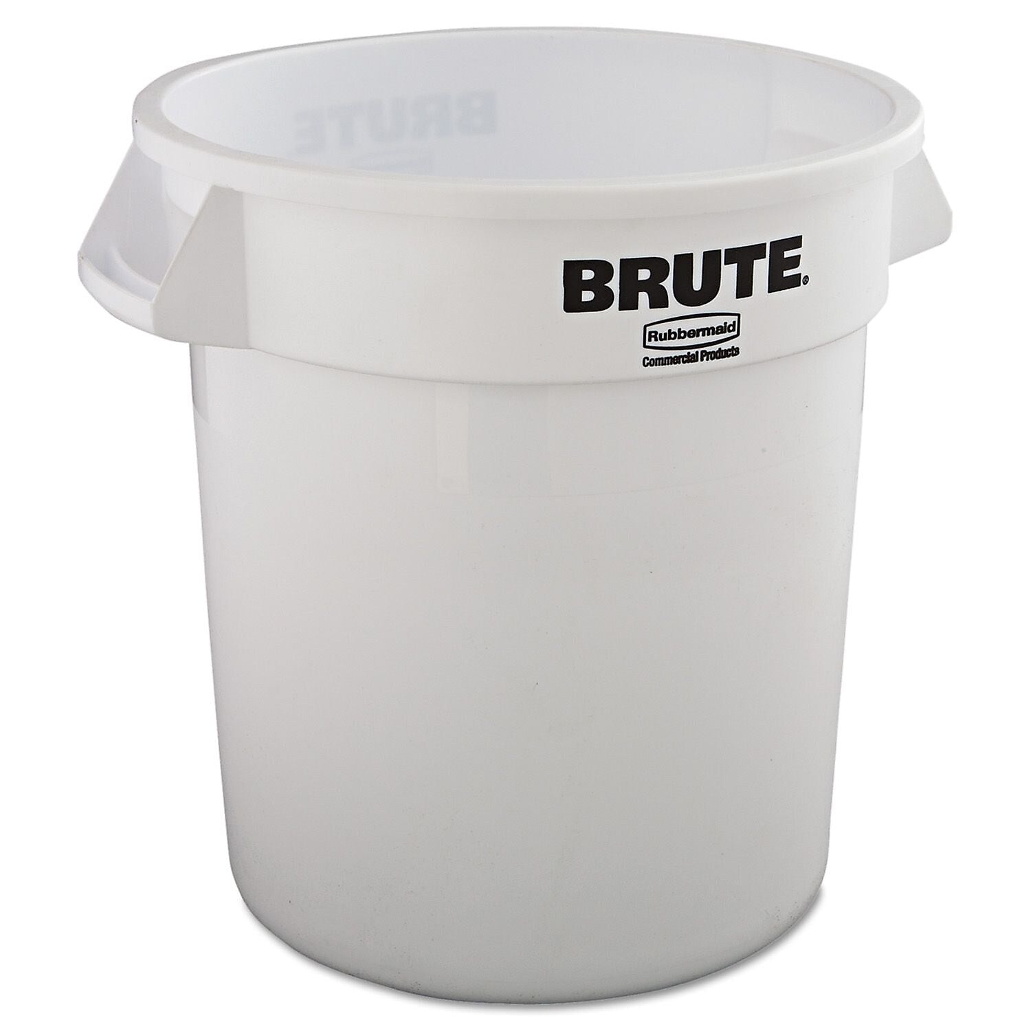 Rubbermaid Brute Rubber Trash Can with no Lid, White, 10 gal. (FG261000 WHT)
