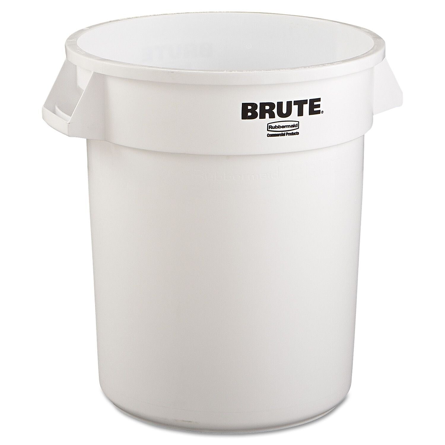 Rubbermaid Brute Plastic Trash Can with no Lid, White, 20 gal. (FG262000 WHT)