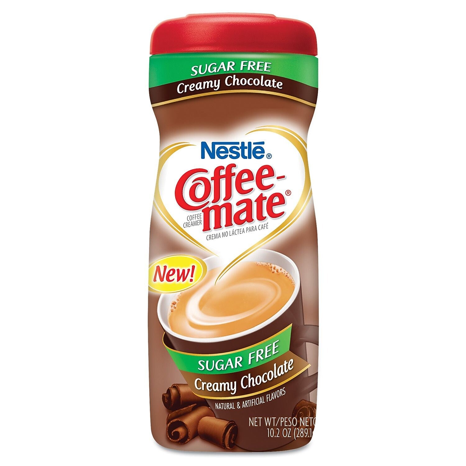 Coffee-mate® Coffee Creamer, Sugar-Free Creamy Chocolate, 10.2 oz Powder Creamer, 1 Canister