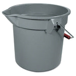 Rubbermaid Commercial Brute Round Utility Bucket, 14-Quart, Gray (FG261400GRAY)