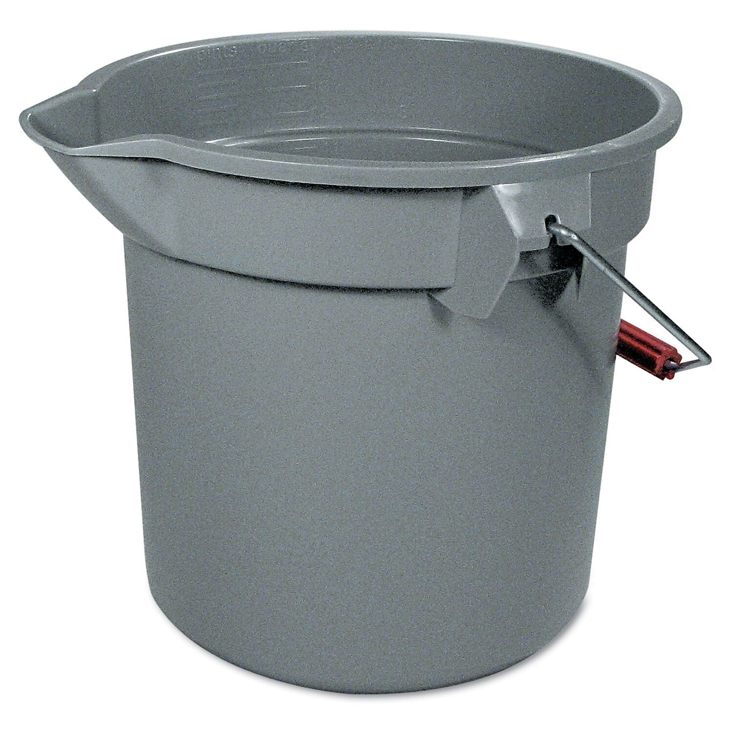 Rubbermaid Commercial Brute Round Utility Bucket, 14-Quart, Gray (FG261400GRAY)