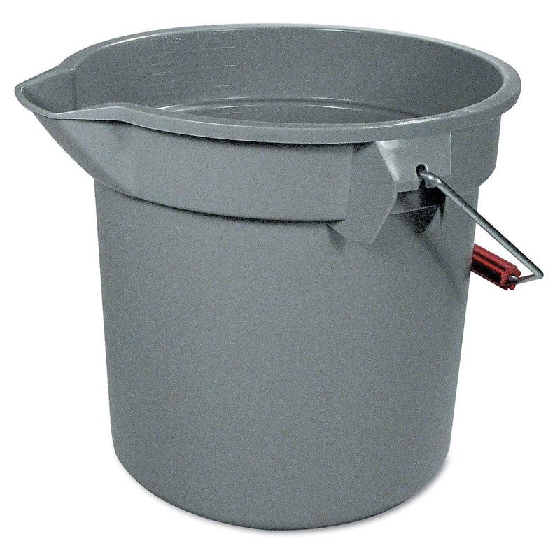 Rubbermaid Commercial Brute Round Utility Bucket, 14-Quart, Gray (FG261400GRAY)