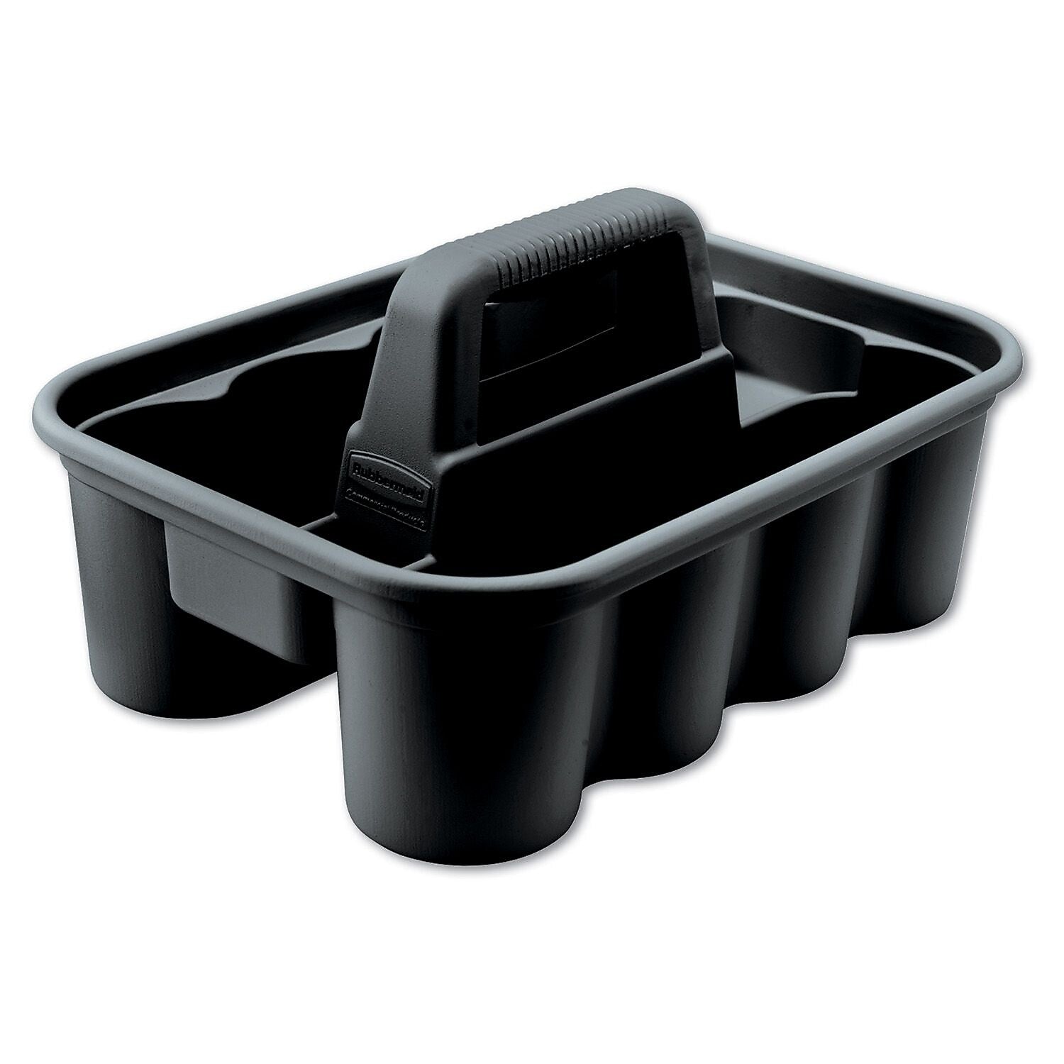Rubbermaid Commercial 8-Compartment Caddy, Black Plastic (FG315488BLA)