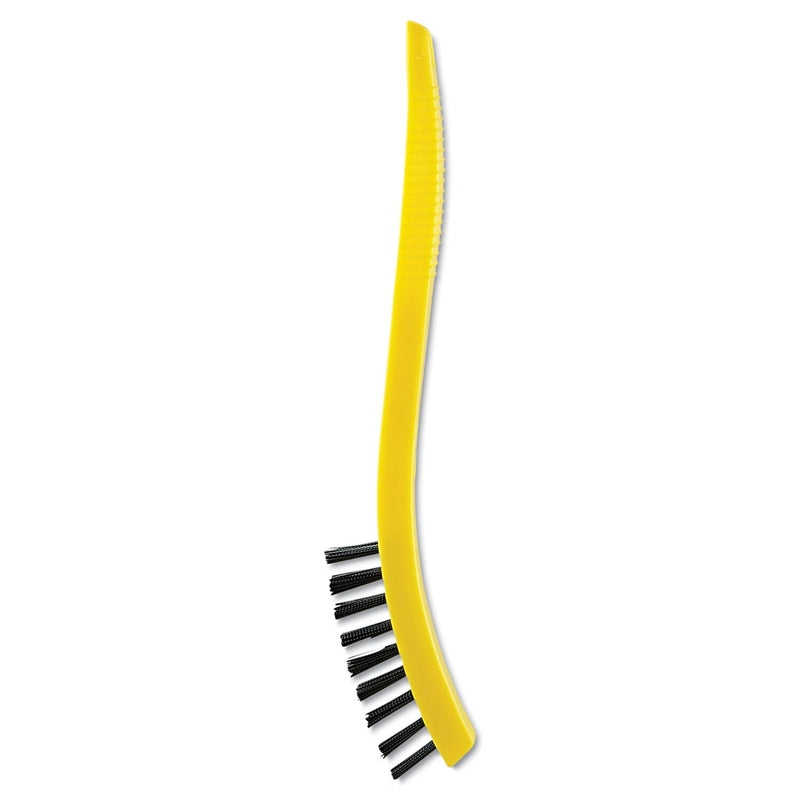 Rubbermaid Plastic Grout Scrub Brush, Yellow/Black (FG9B5600BLA)