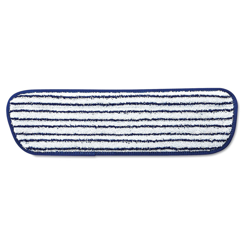 Rubbermaid Commercial Microfiber Finish Pad Blue/White, Pack of 6 (FGQ80000W)
