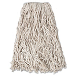 Rubbermaid Commercial Products Value Pro Medium 20 oz. Cotton Wet Mop, 1" Headband, White, 12/CT (RCPV117)