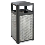 Safco Evos Steel Ash Urn, 38 Gallon, Black/Gray (9934BL)