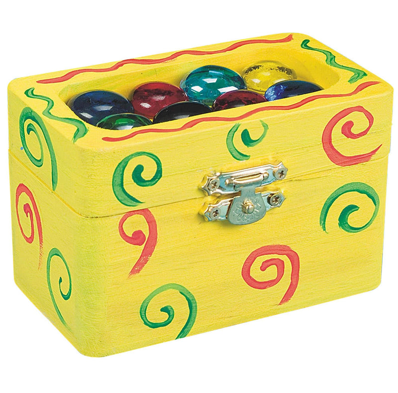 S&S Worldwide Small Wooden Boxes Craft Kit, 12/Pack