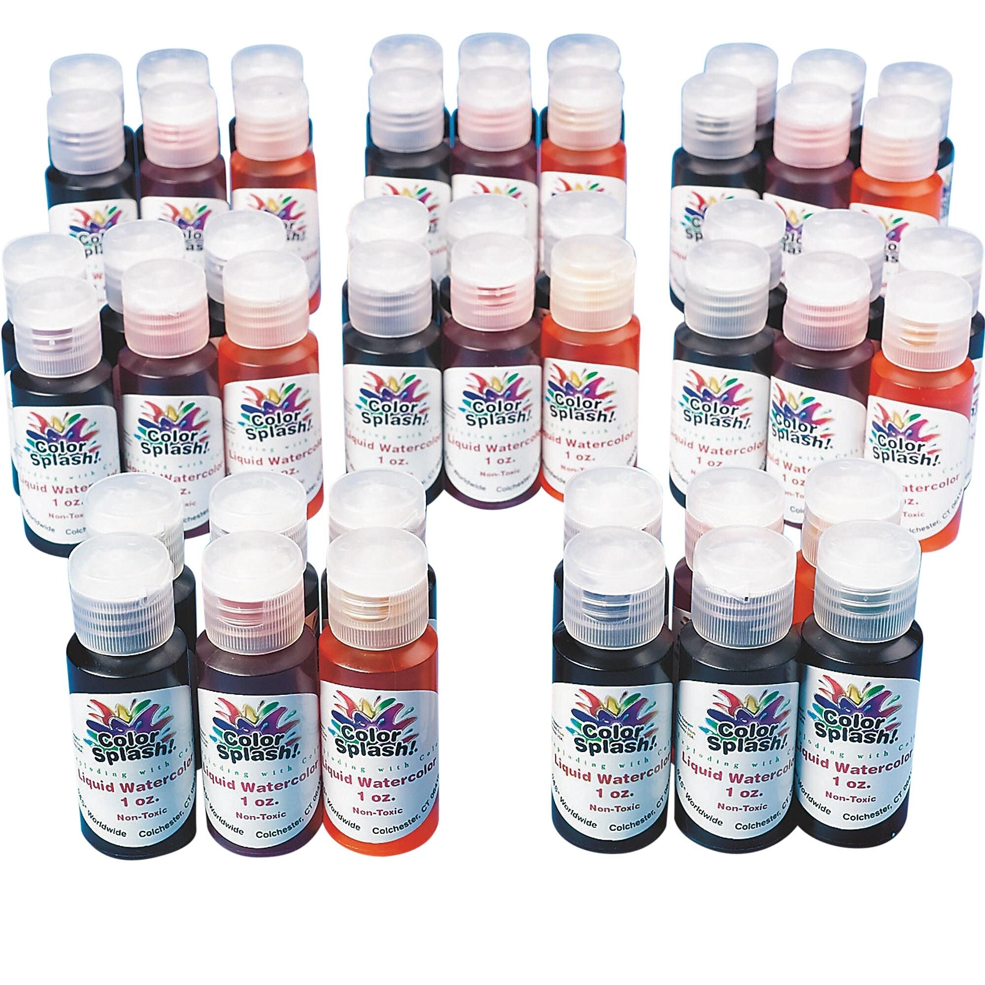 Color Splash Watercolor Paint, Assorted Colors, 1oz., 6/Pack (PT3368)