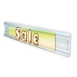 Azar Sign Holder, 72" x 1.5", Vertical, Desktop/Wall, Clear, Plastic, 10/Pack (600059)