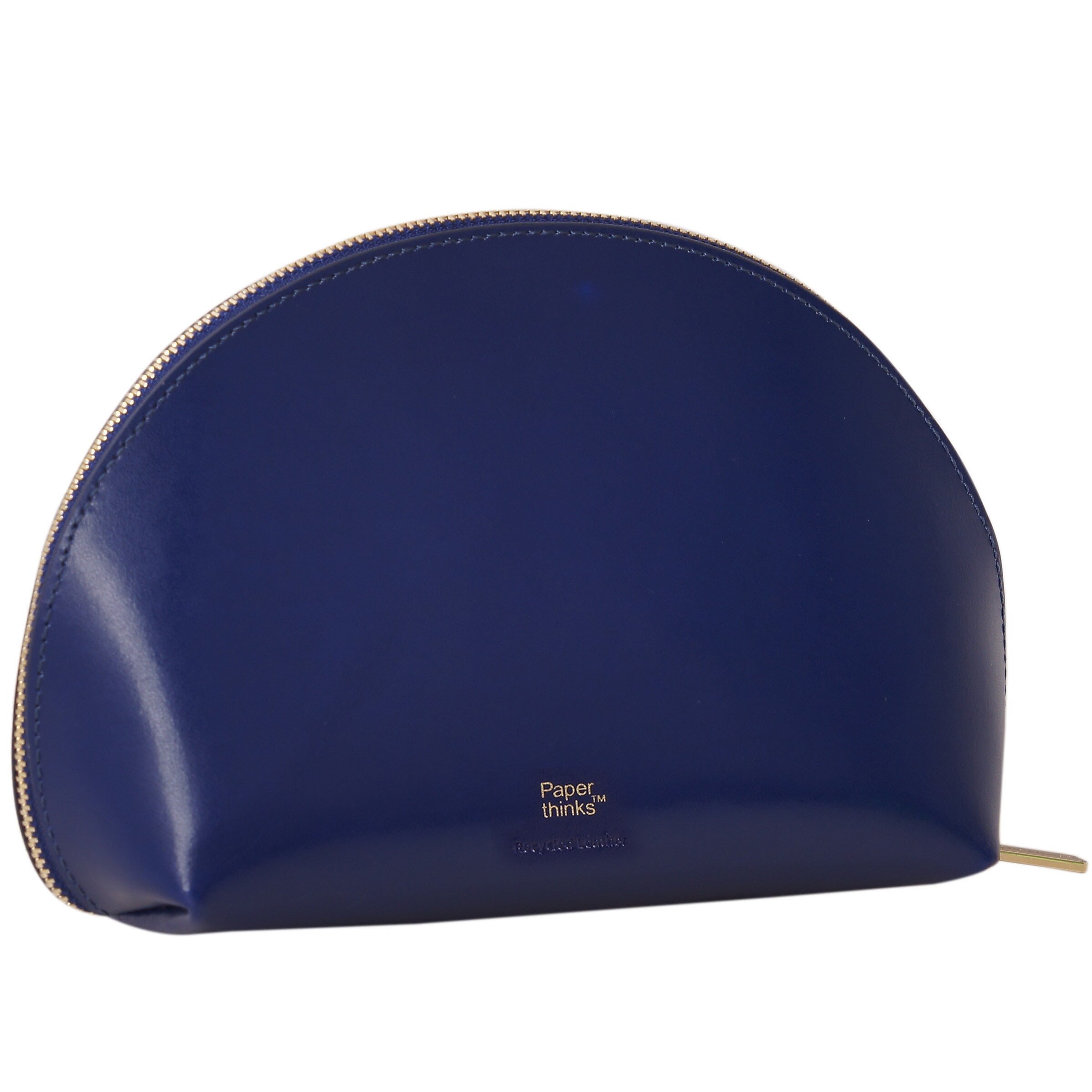 Paperthinks Classic Leather Travel Pouch, Navy Blue (PT02063)