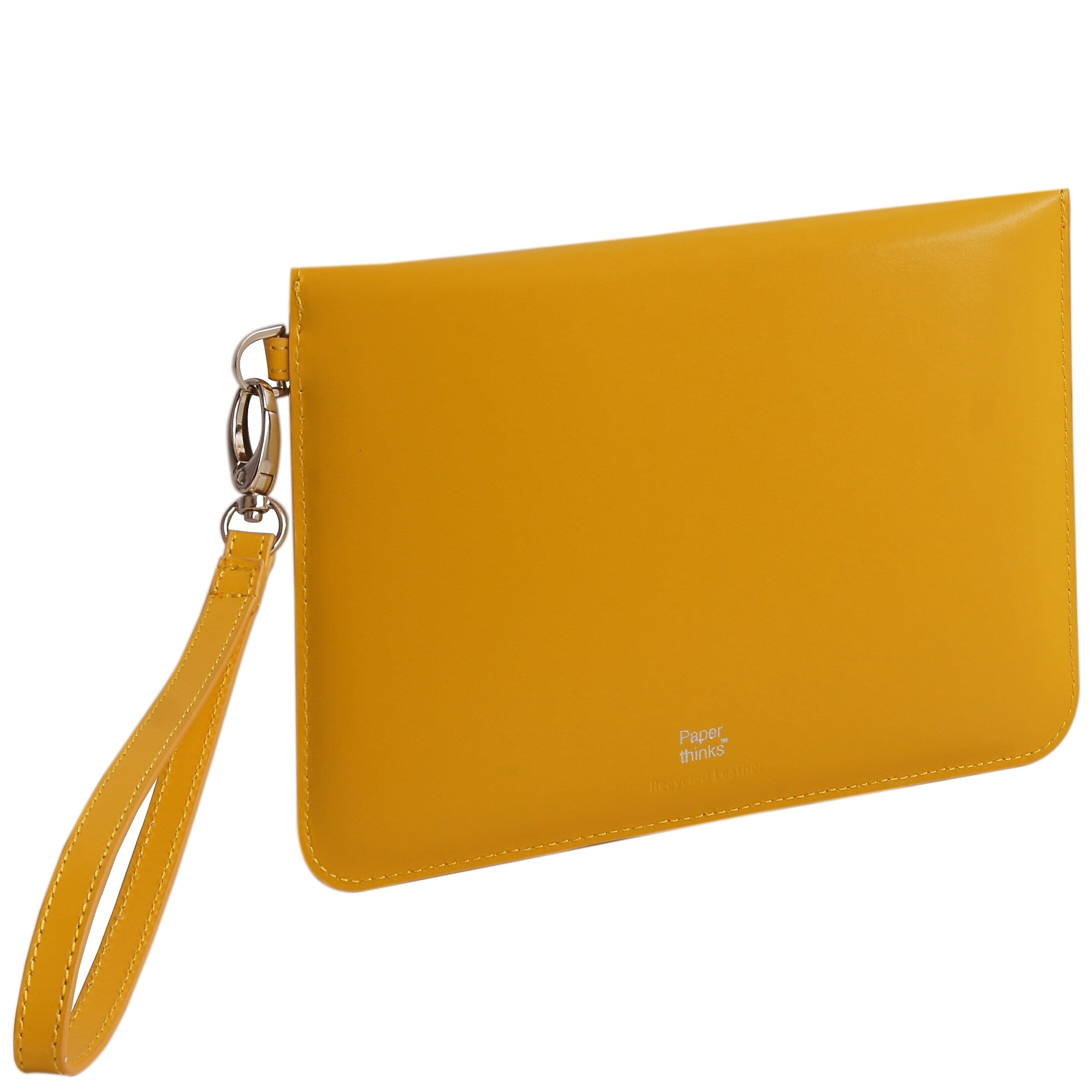 Paperthinks™ Recycled Leather Folio For iPad Mini and 7" Tablets, Yellow Gold