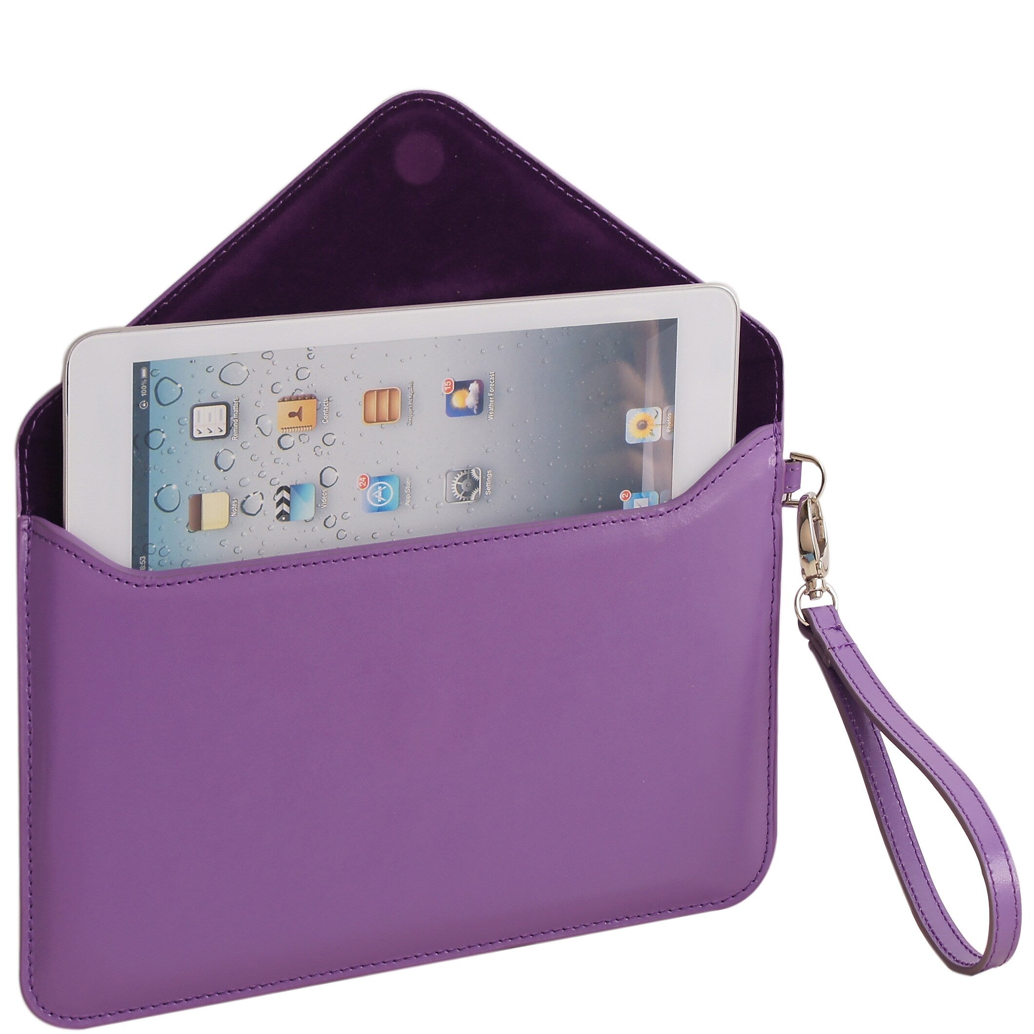 Paperthinks™ Recycled Leather Folio For iPad Mini and 7" Tablets, Violet