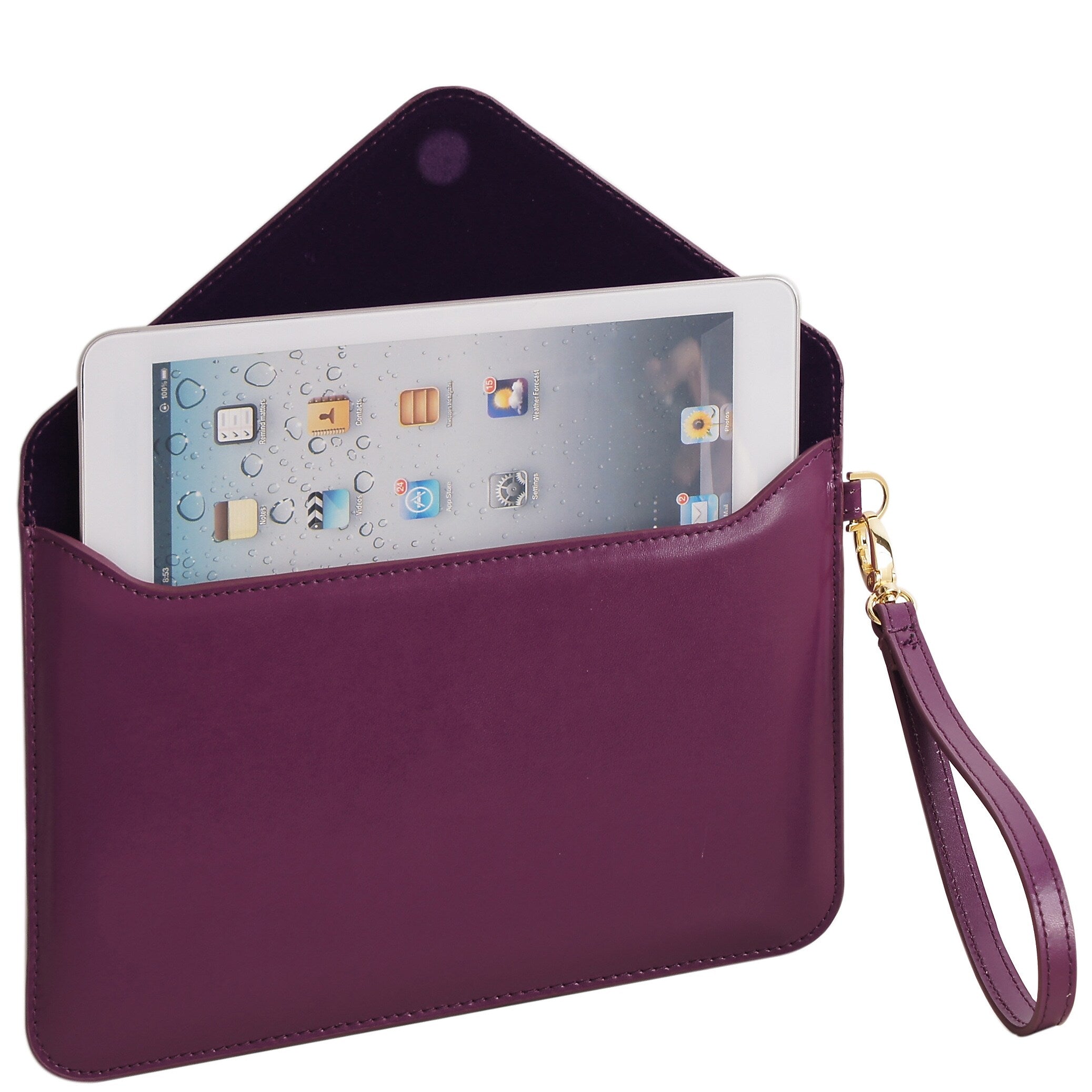 Paperthinks™ Recycled Leather Folio For iPad Mini and 7" Tablets, Burgundy