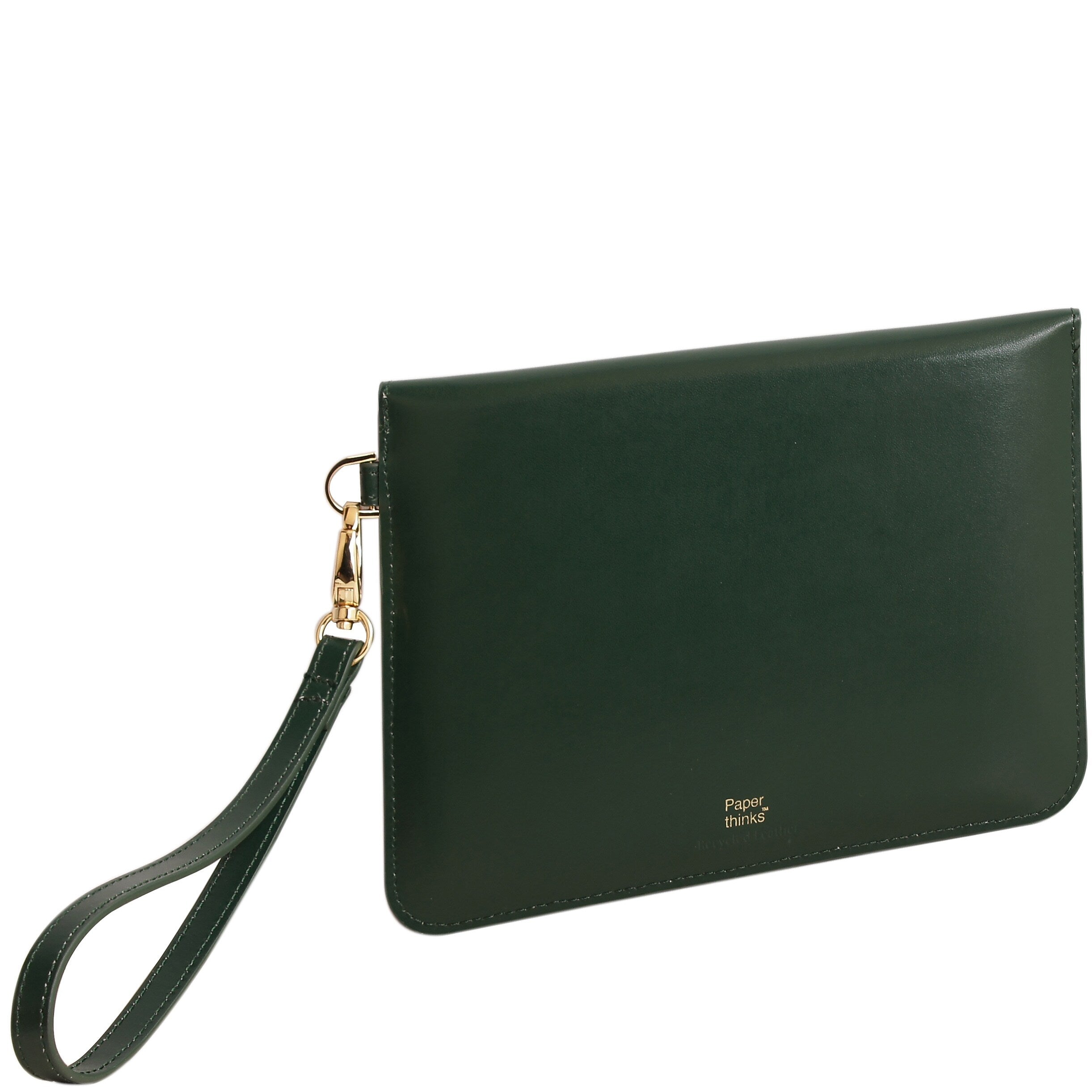 Paperthinks™ Recycled Leather Folio For iPad Mini and 7" Tablets, Deep Olive
