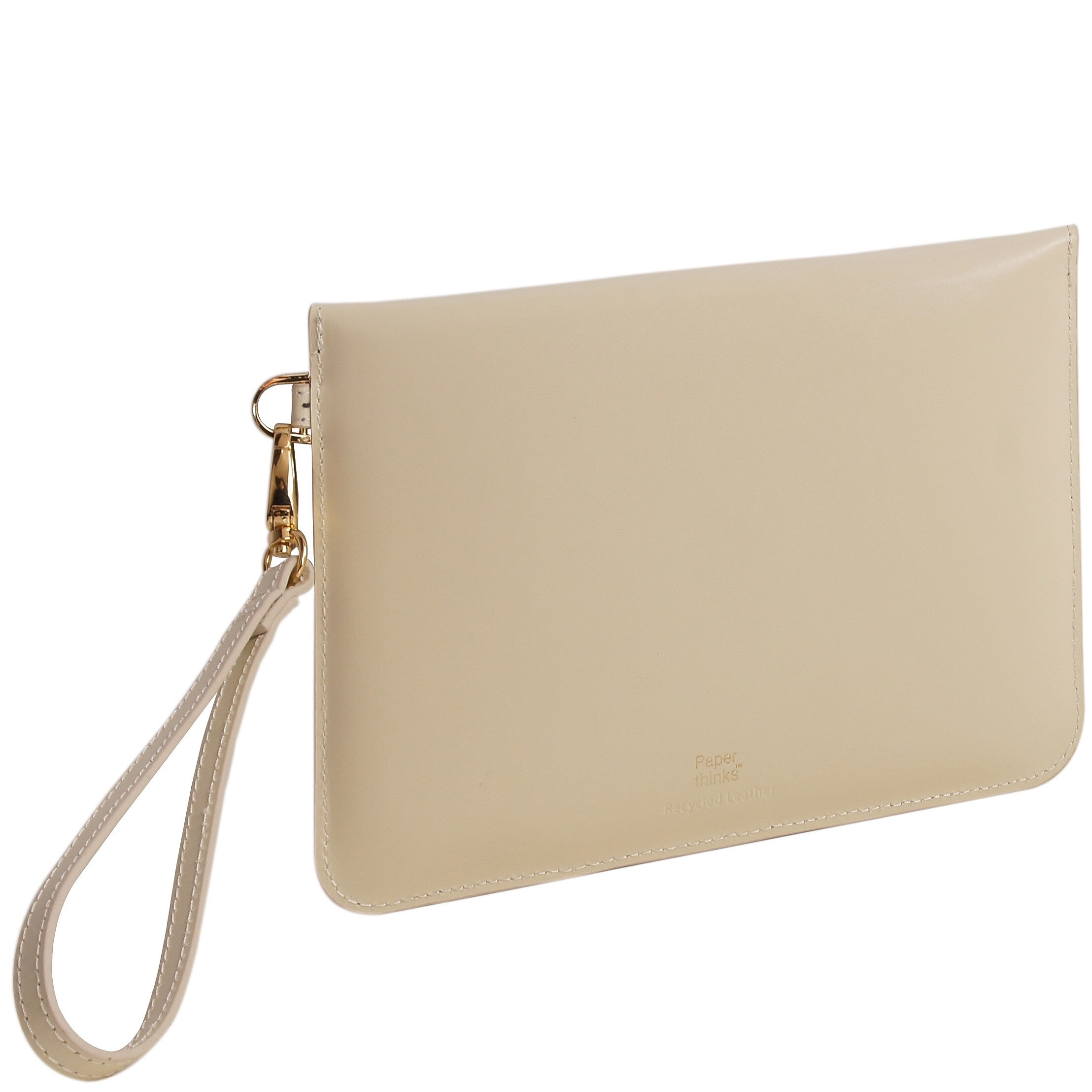 Paperthinks™ Recycled Leather Folio For iPad Mini and 7" Tablets, Ivory